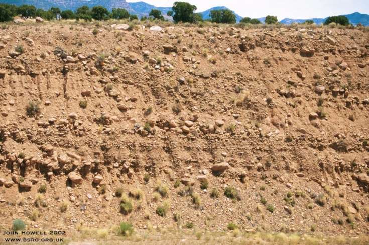 Pleistocene alluvial fan deposits from Eastern Utah.