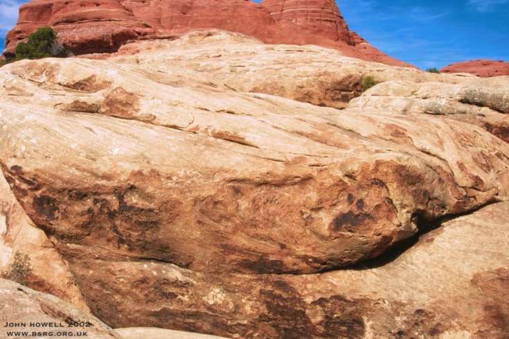Large scale soft sediment deformation in aeolian deposits. Canyonlands Utah.