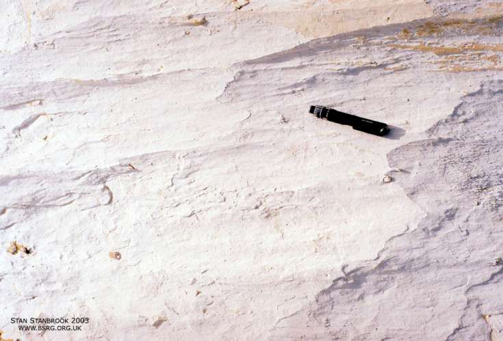 Wind polished chalk. White Desert, Egypt.